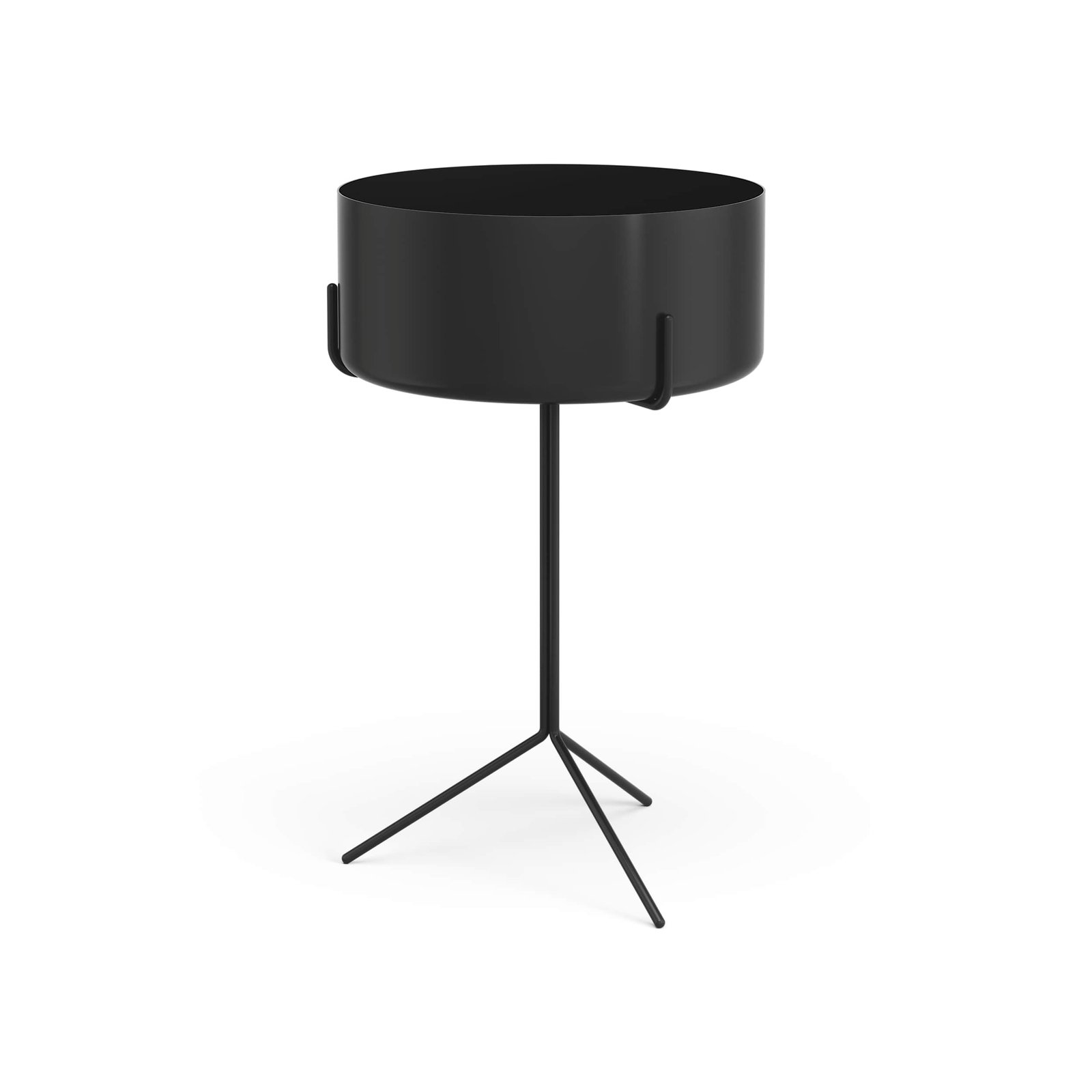 Drum runt bord med hög skål diameter 40 cm höjd 56 cm