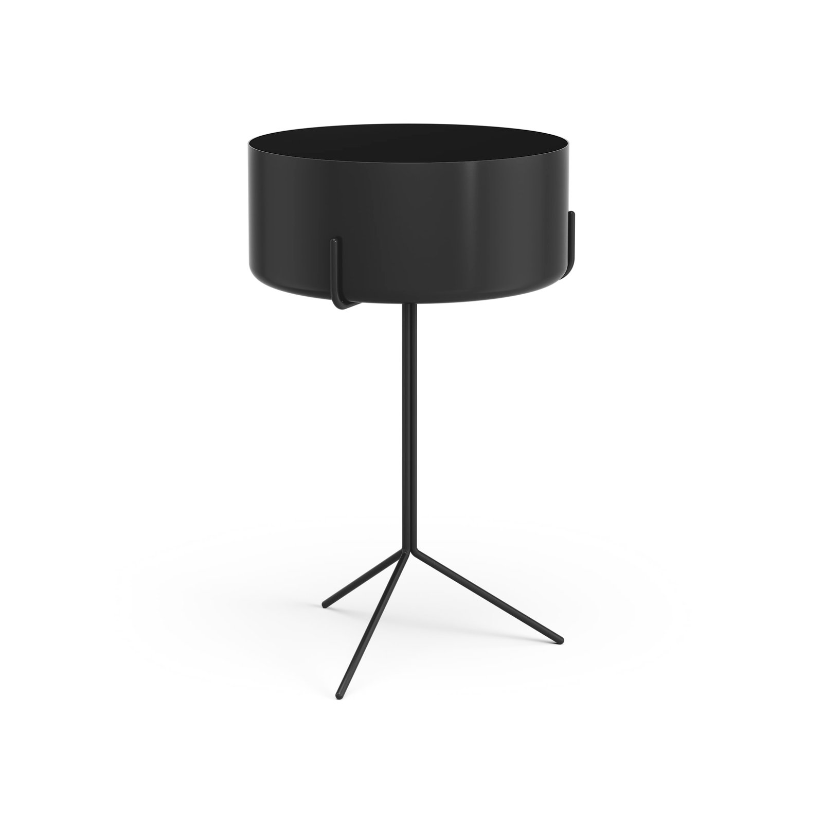 Drum runt bord med hög skål diameter 40 cm höjd 56 cm