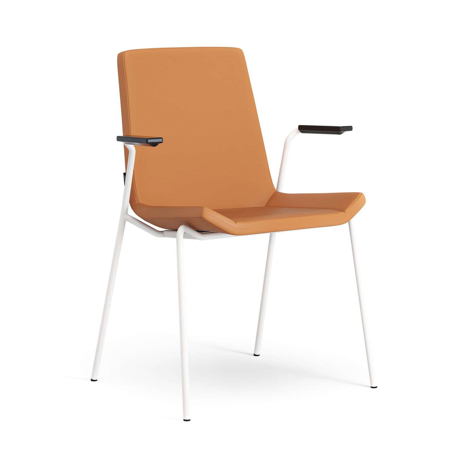 Happy stapelbar klädd karmstol