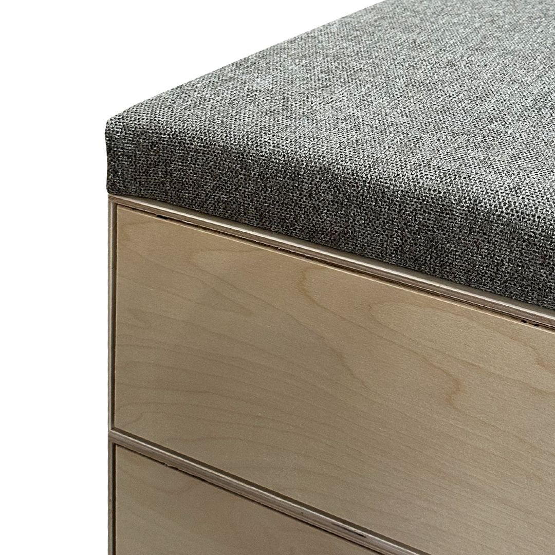 BRICK BOX hynde 60x45x6 cm. (med plade) - gråbrun nistret