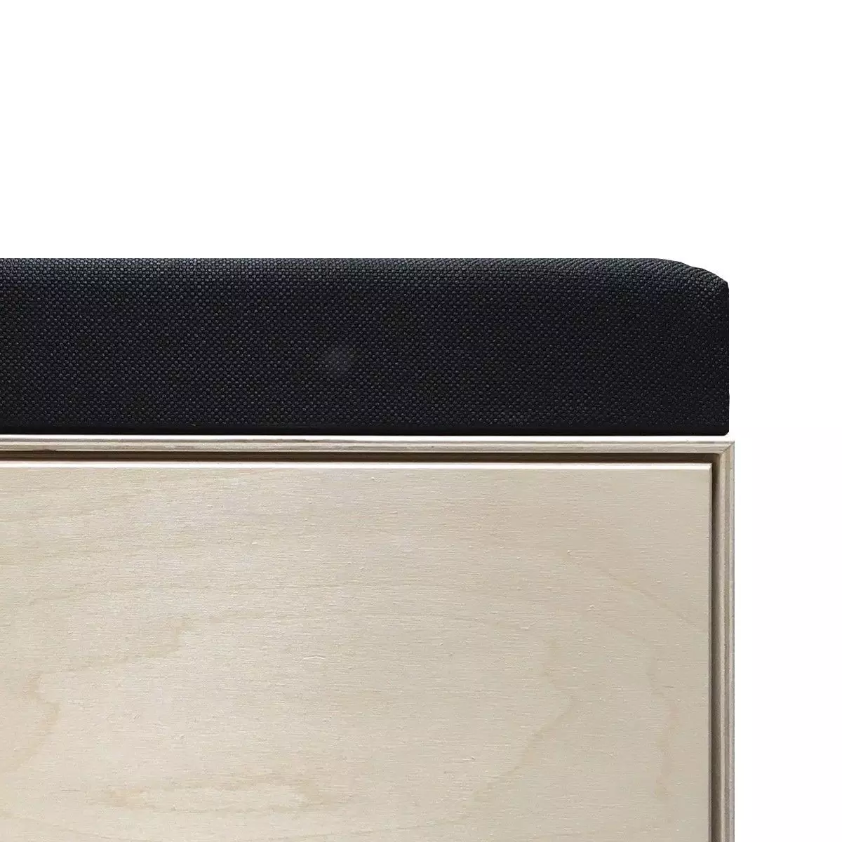 Sort BRICK BOX hynde 45x45x6 cm (med plade)