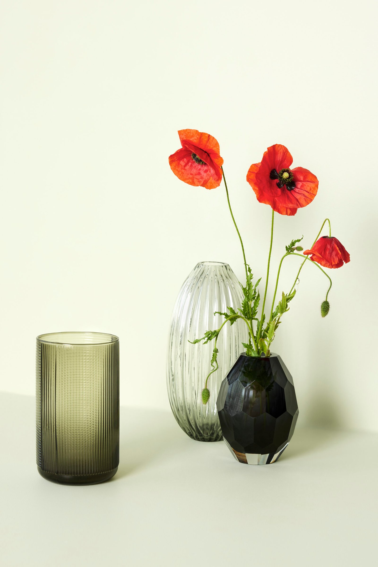Facet Vase Burgundy