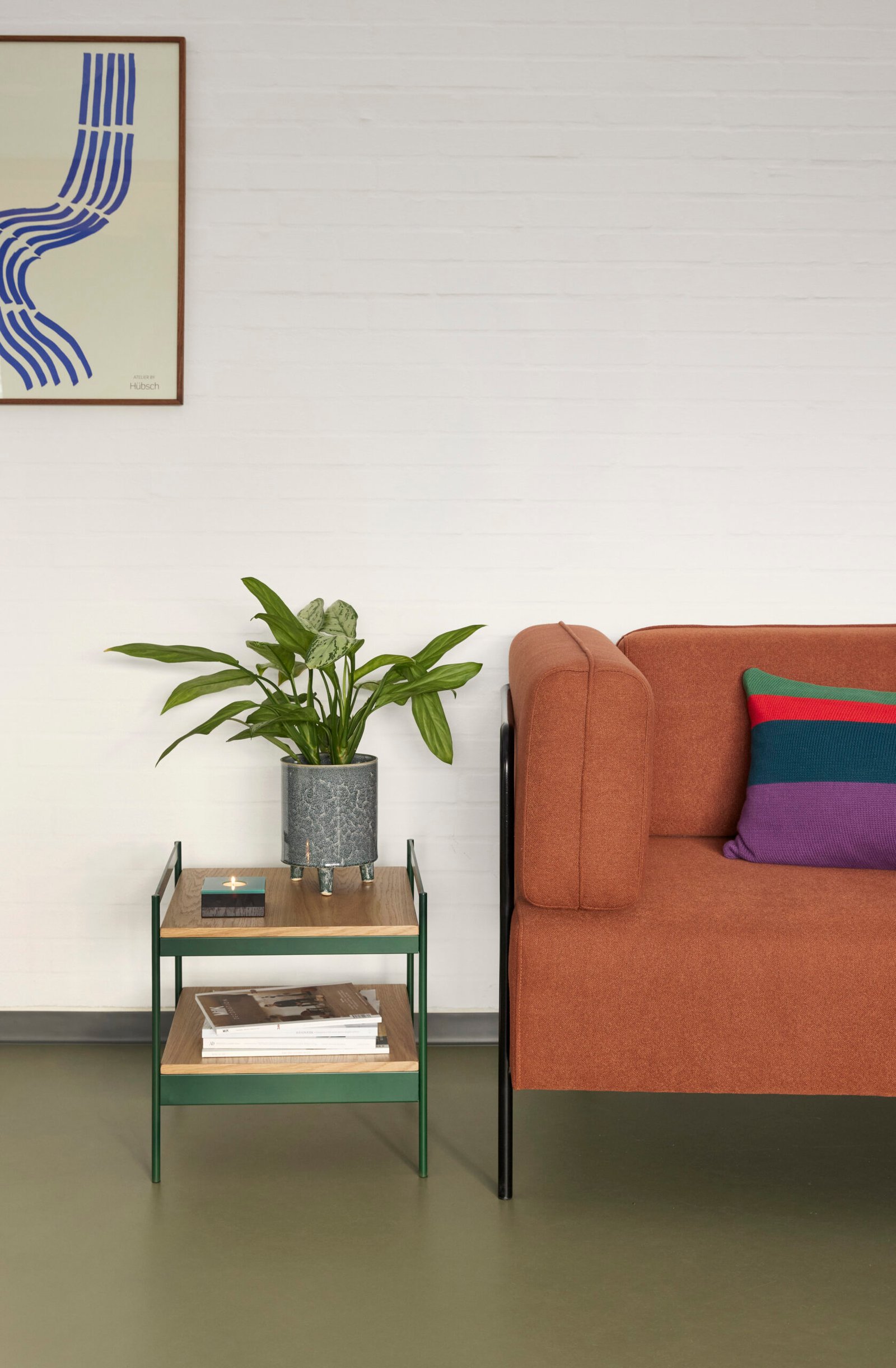 Flux Fyrfadsstage Grøn/Brun