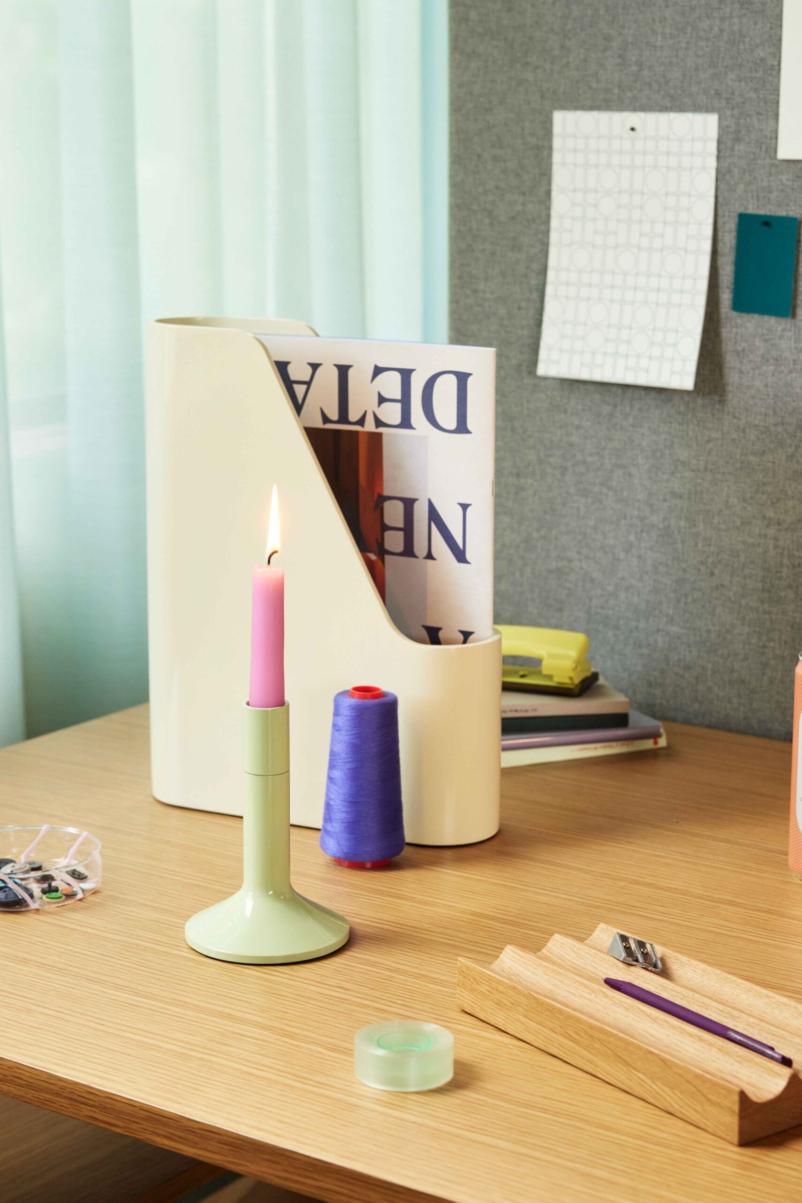 Redux Skrivebordsordner Off white/Lysegul/Petrol (sæt af 3)