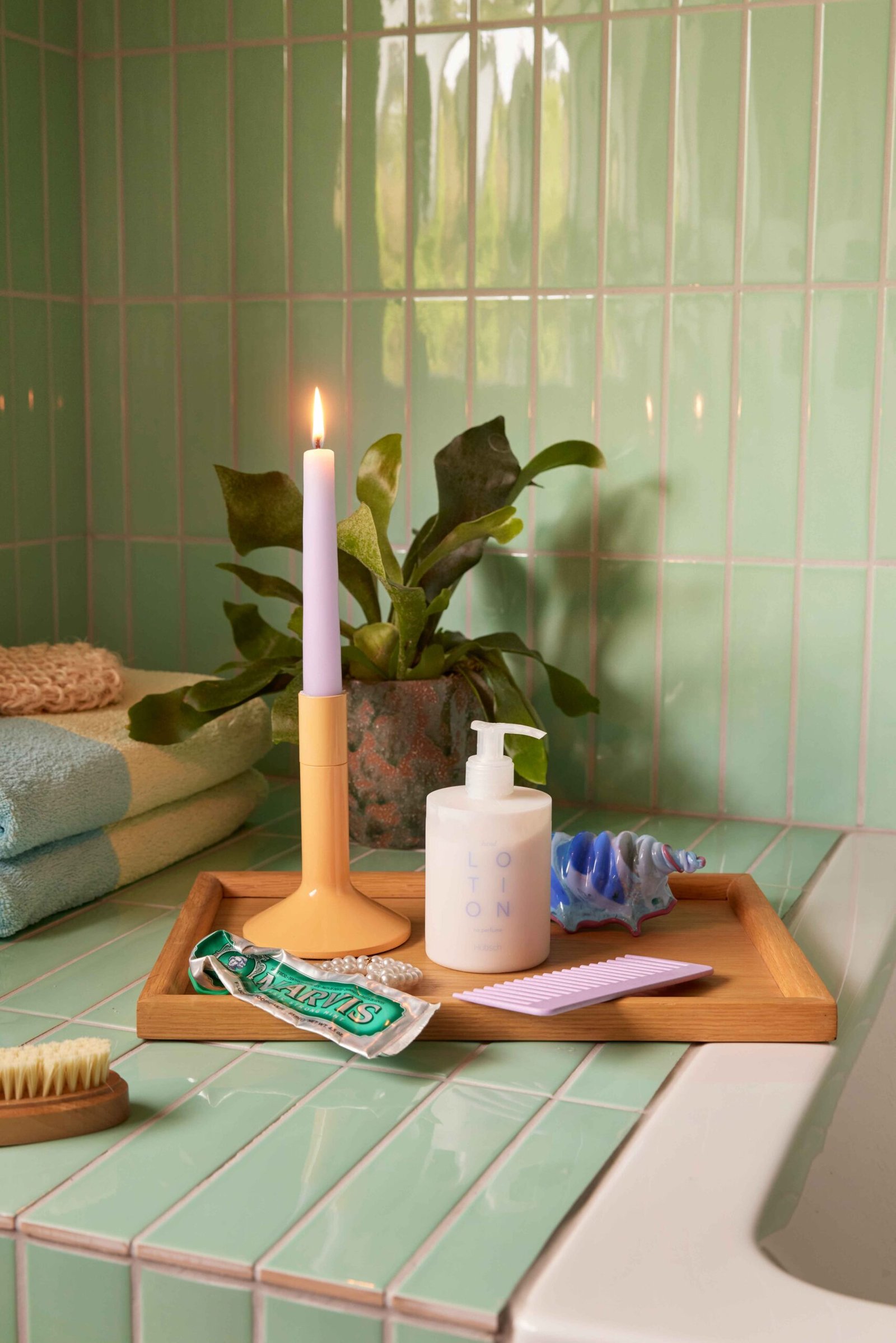 Kindred Lysestage Orange (sæt af 2)