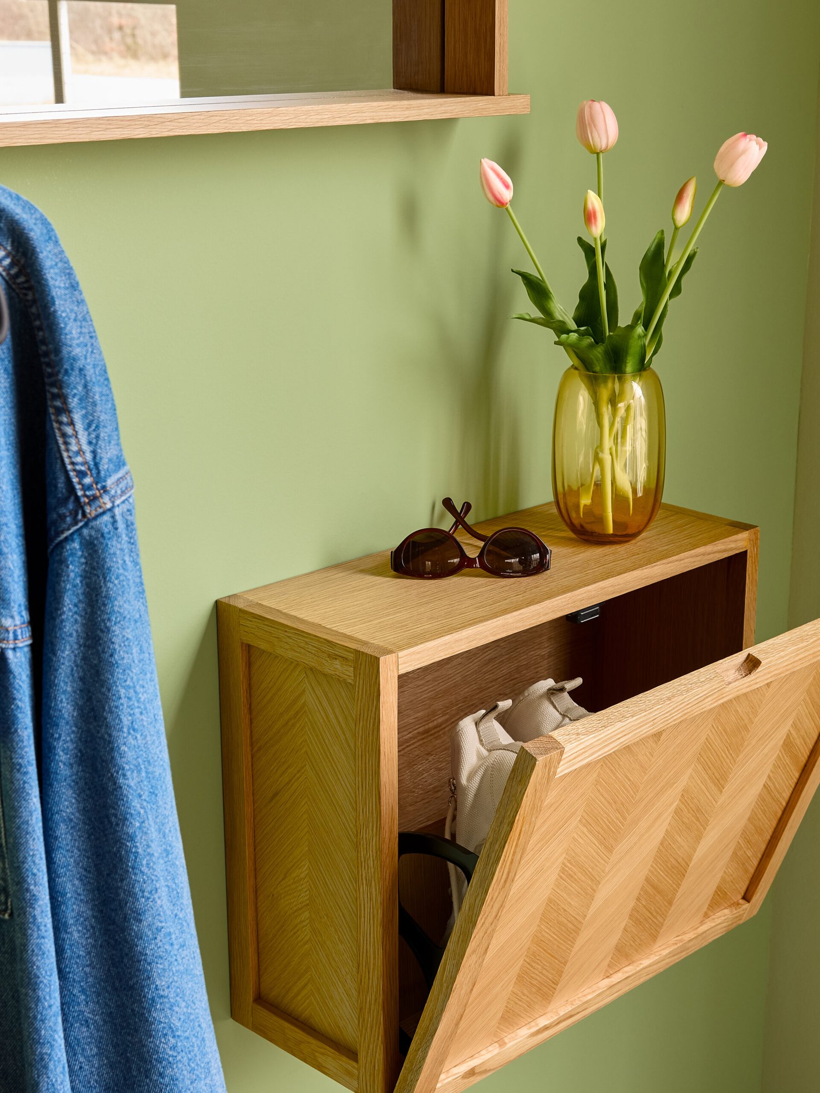 Herringbone Skoskab Natur