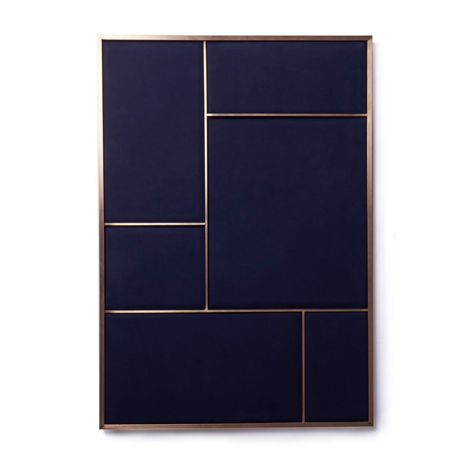 NOUVEAU PIN - Large - Brass - Navy Blue