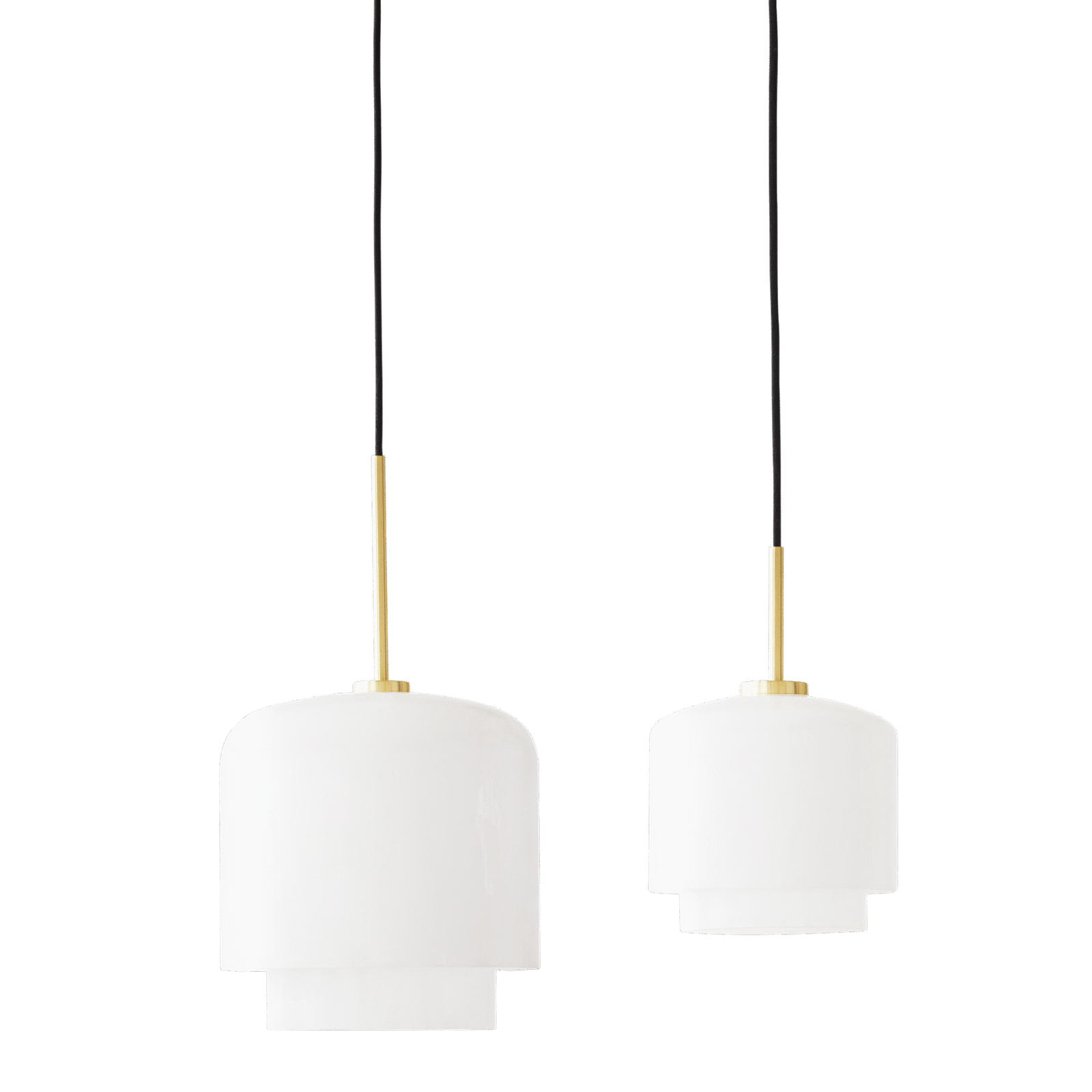 MEGUMI pendant - ø28 cm - Brass / Opal glass