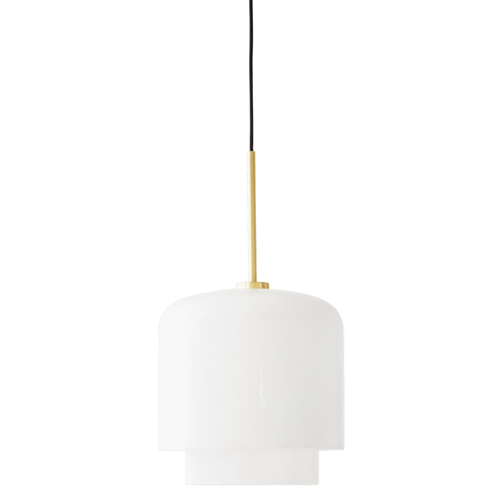 MEGUMI pendant - ø18 cm - Brass / Opal glass