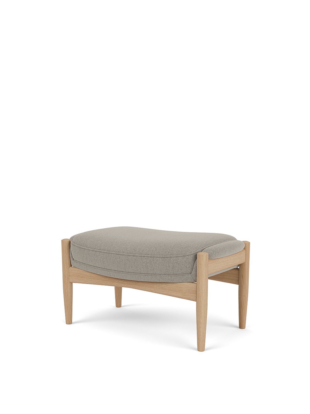 The Seal Ottoman, Wooden Base, Textile