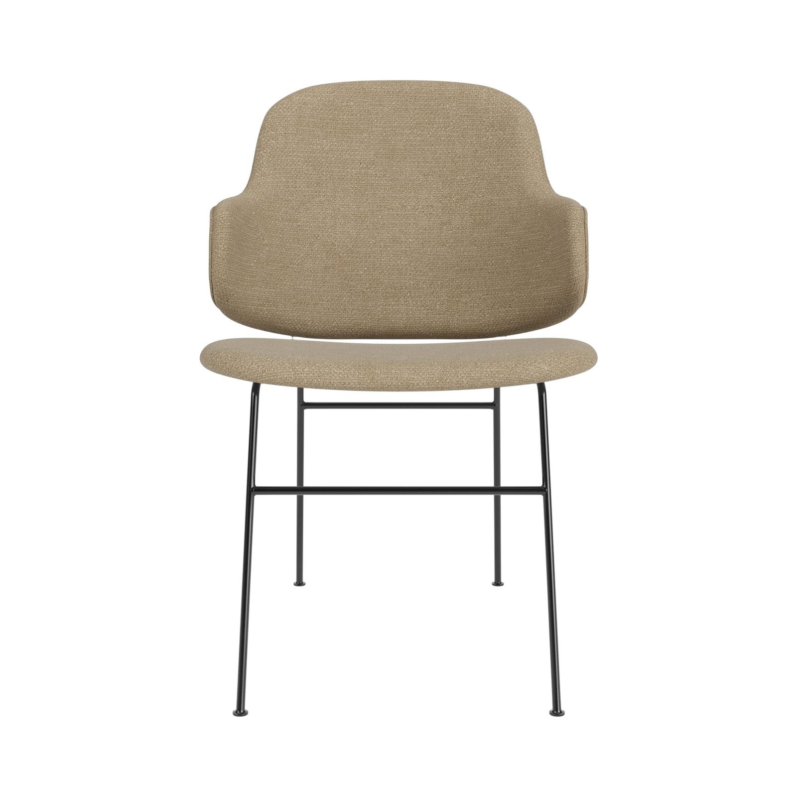 The Penguin Dining Chair, Metal Base, Textile