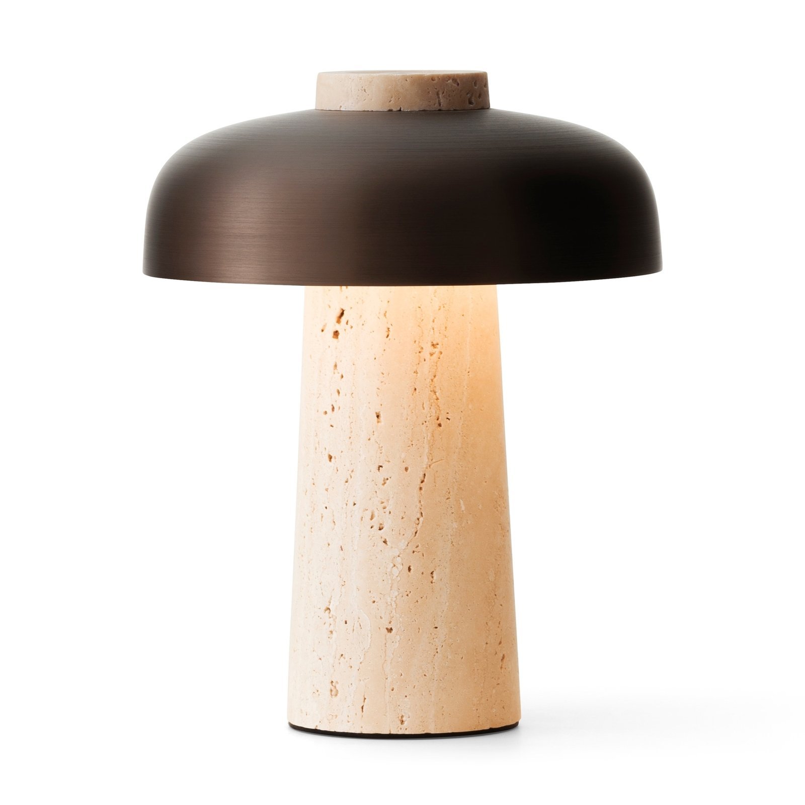 Reverse Portable Lamp, Travertine, Sand/Alu., Bronzed