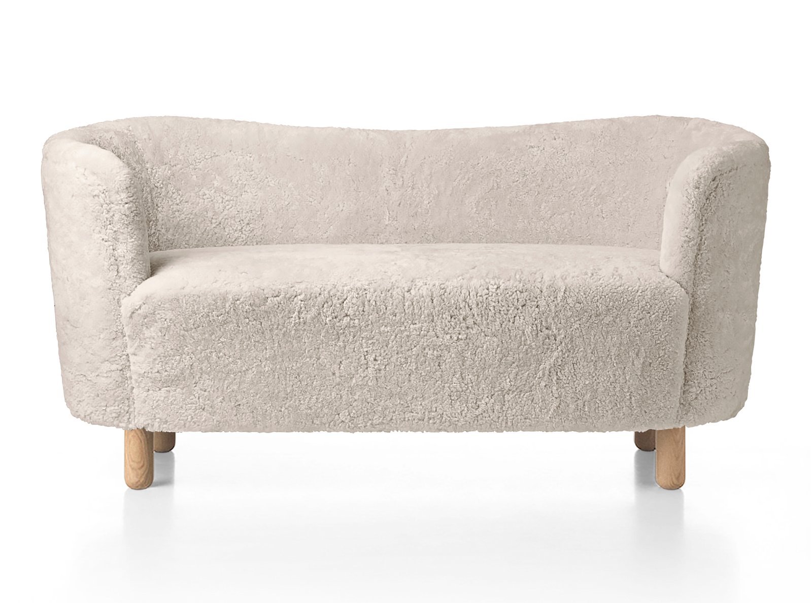 Mingle Sofa, Wooden Base, Sheepskin