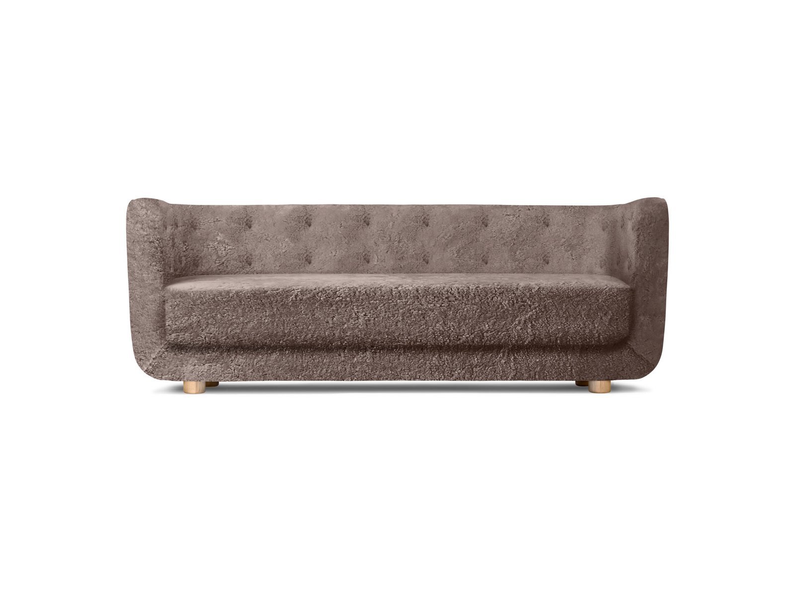 Vilhelm Sofa, Wooden Base, Leather