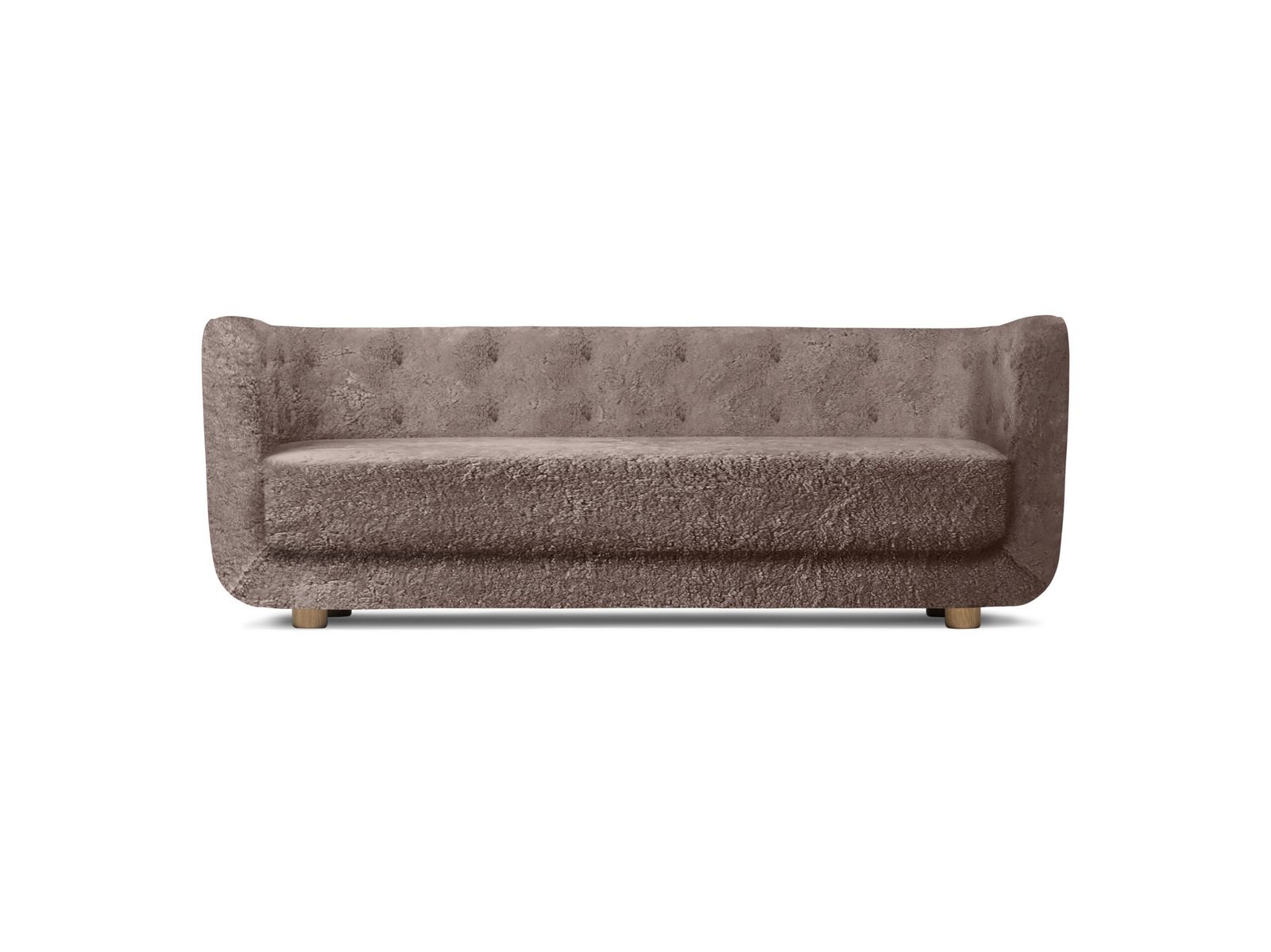 Vilhelm Sofa, Wooden Base, Leather