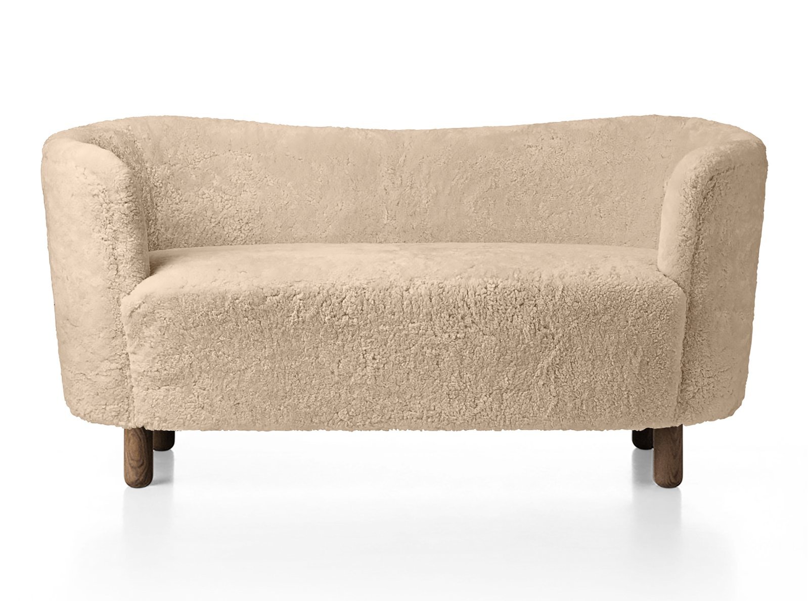 Mingle Sofa, Wooden Base, Leather