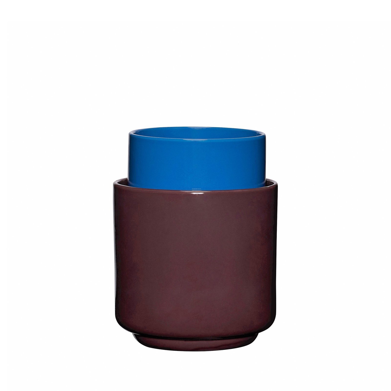Deux Potte Rødbrun/Blå (sæt af 2)