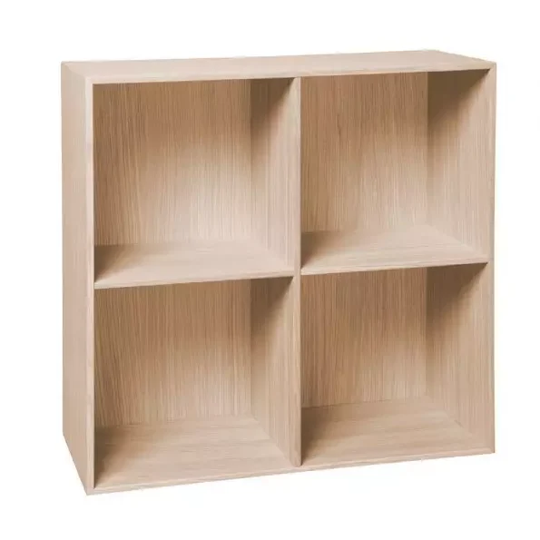 KUBIK Træ 70x70 cm. - hel reolkasse - 4 rum