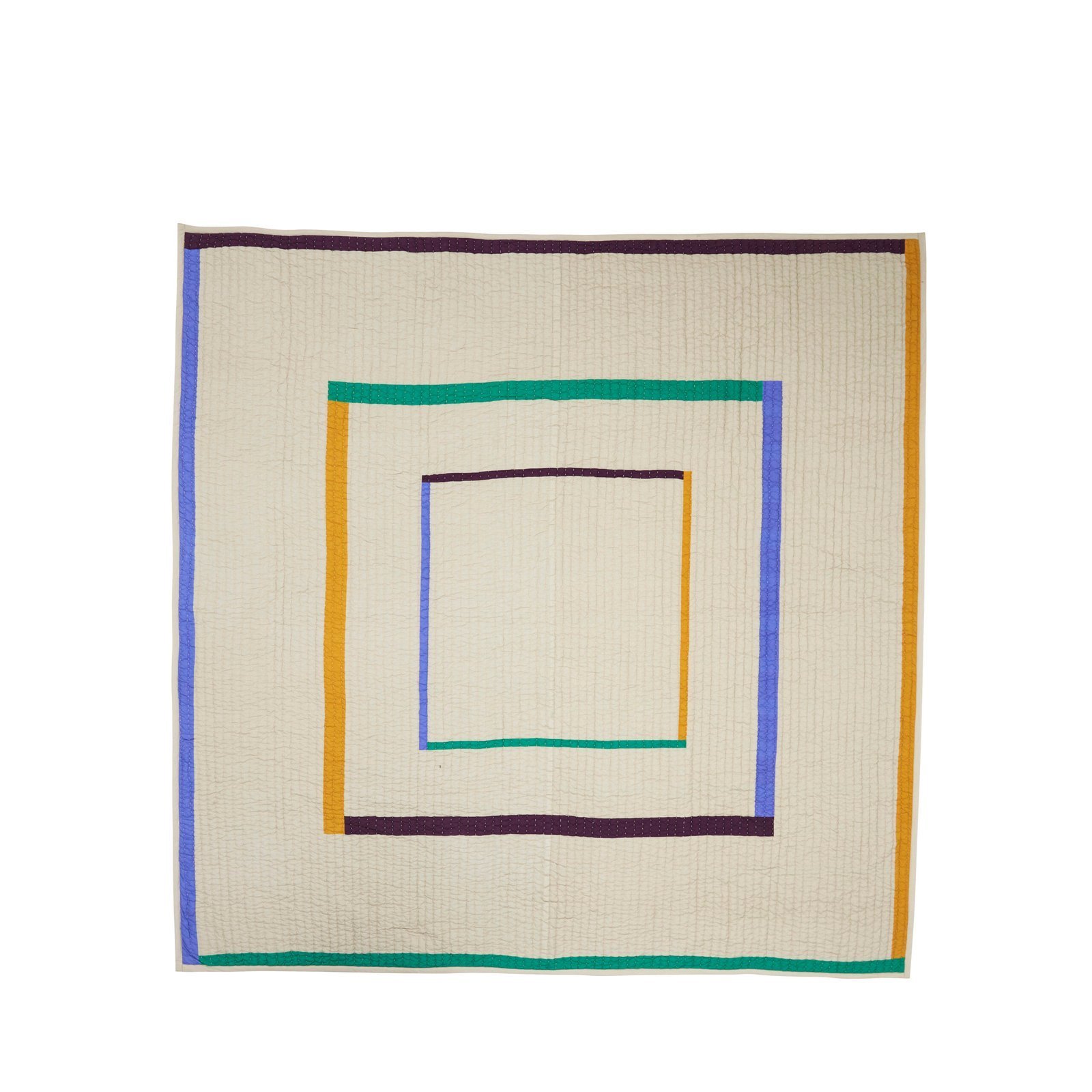 Twist Sengetæppe Firkantet 260x260 Sand/ Flerfarvet