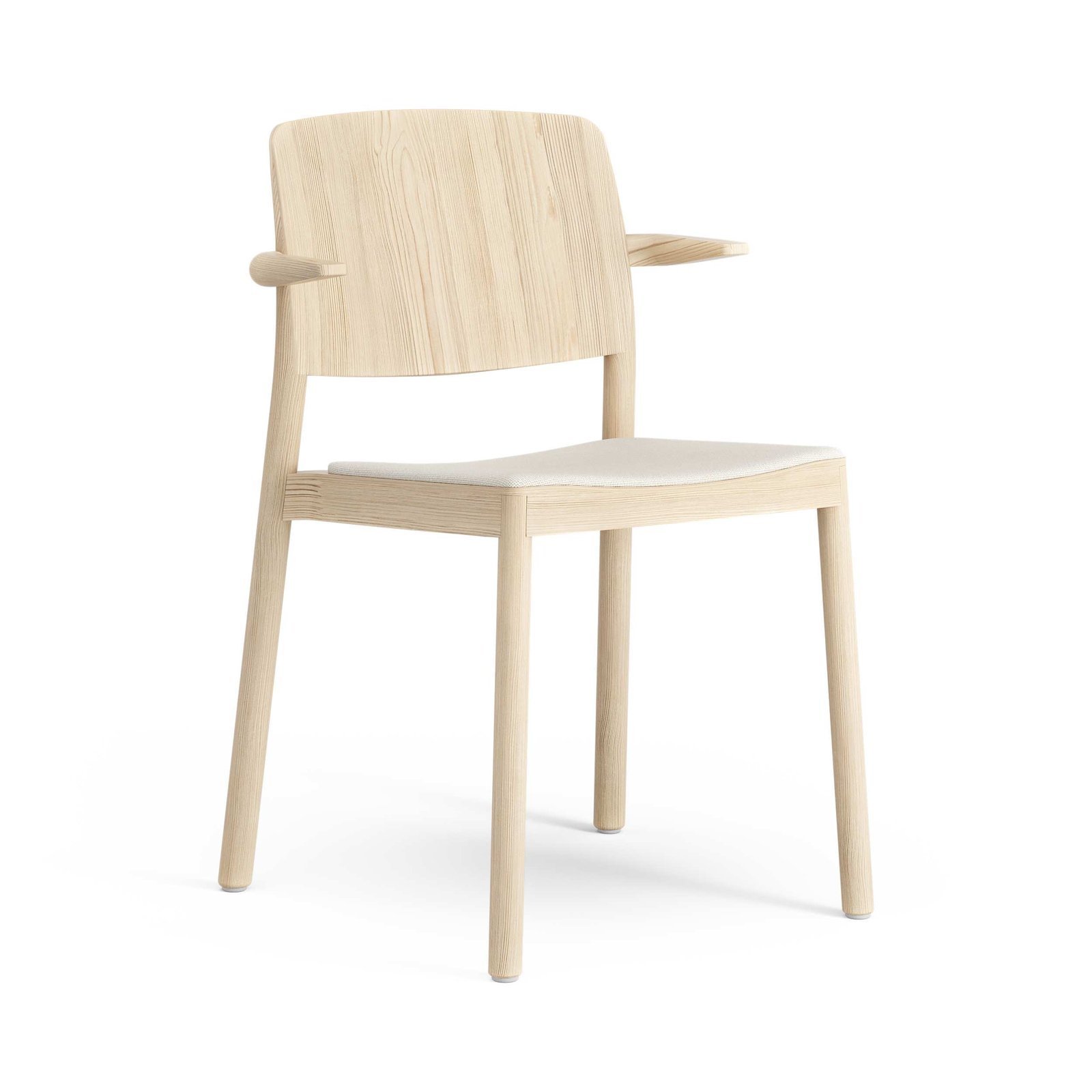 Grace stapelbar karmstol med klädd sits