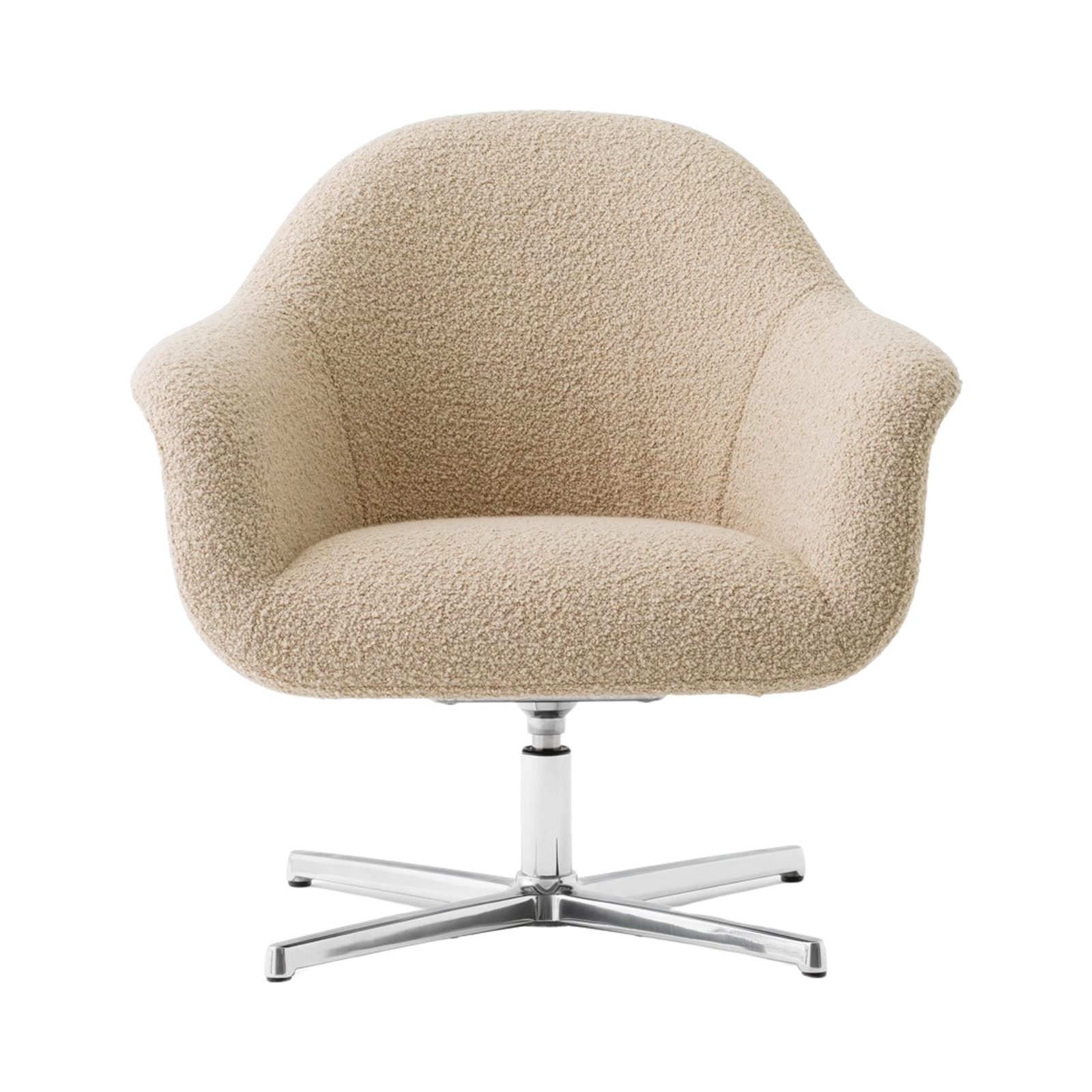 Harbour Lounge Chair, Star Base With Return, Leather