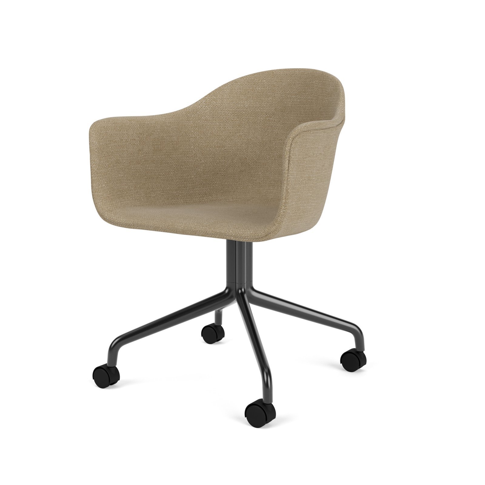 Harbour Dining Chair, Star Base With Casters, Textile