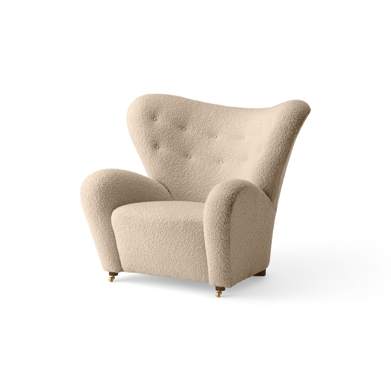 The Tired Man Lounge Chair, Wooden Base, Textile