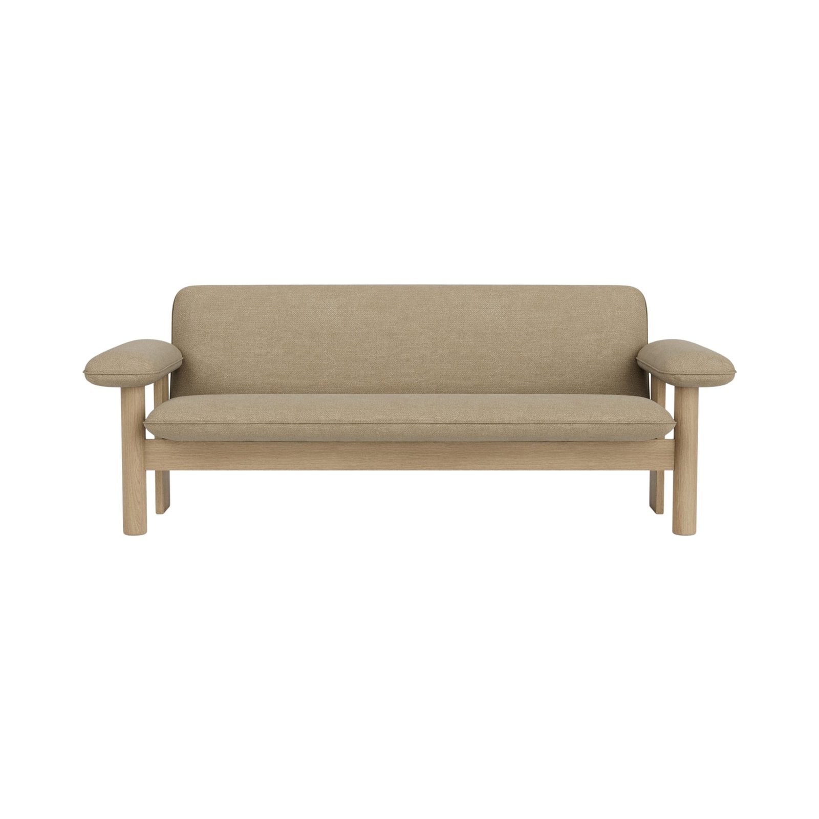 Brasilia Sofa, Wooden Base, Textile