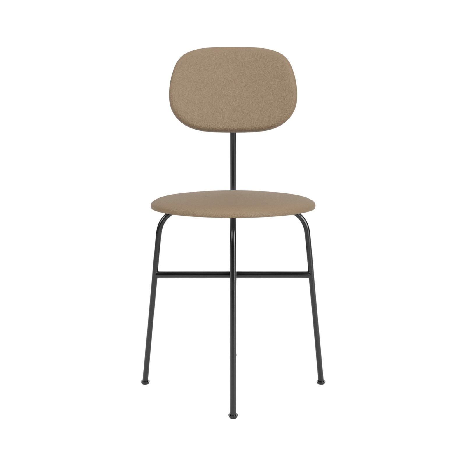Afteroom Dining Chair Plus, Metal Base, Leather
