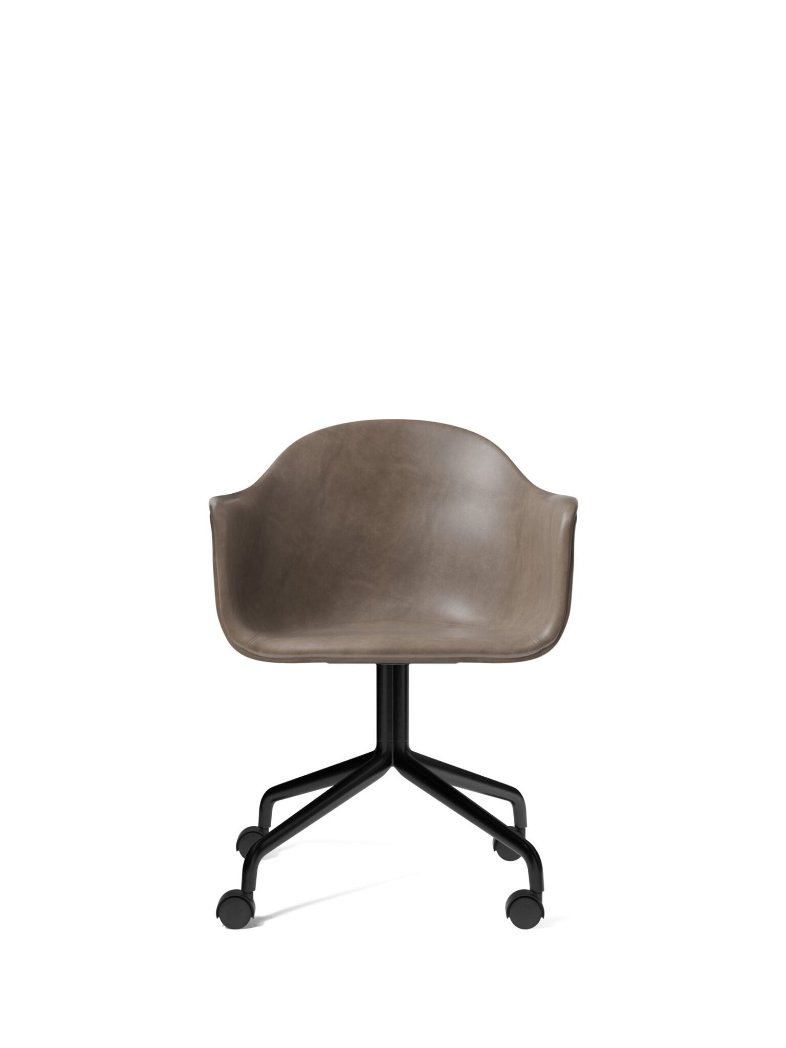 Harbour Dining Chair, Star Base With Casters, Leather