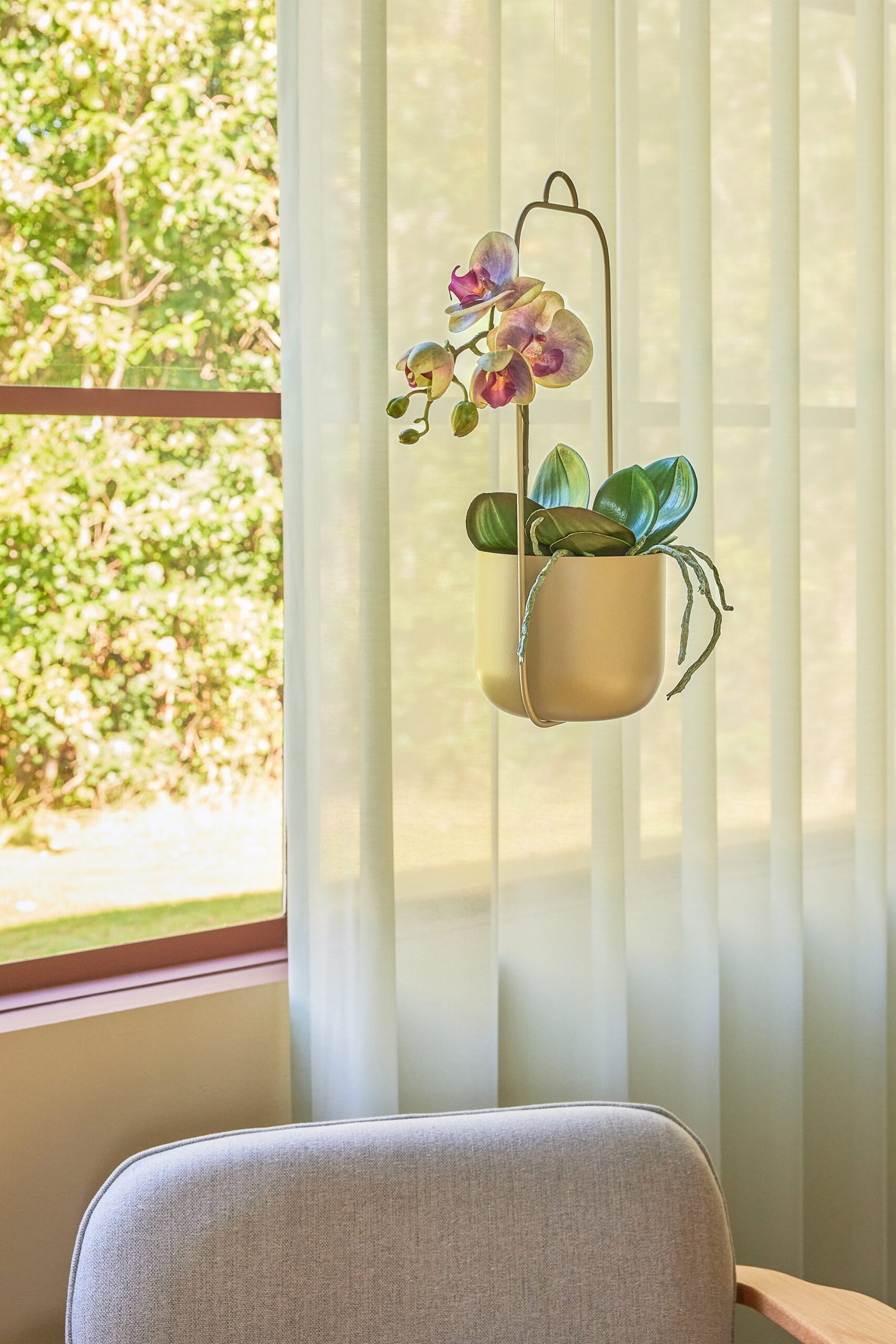 Lotus Hængepotte Khaki (sæt af 2)