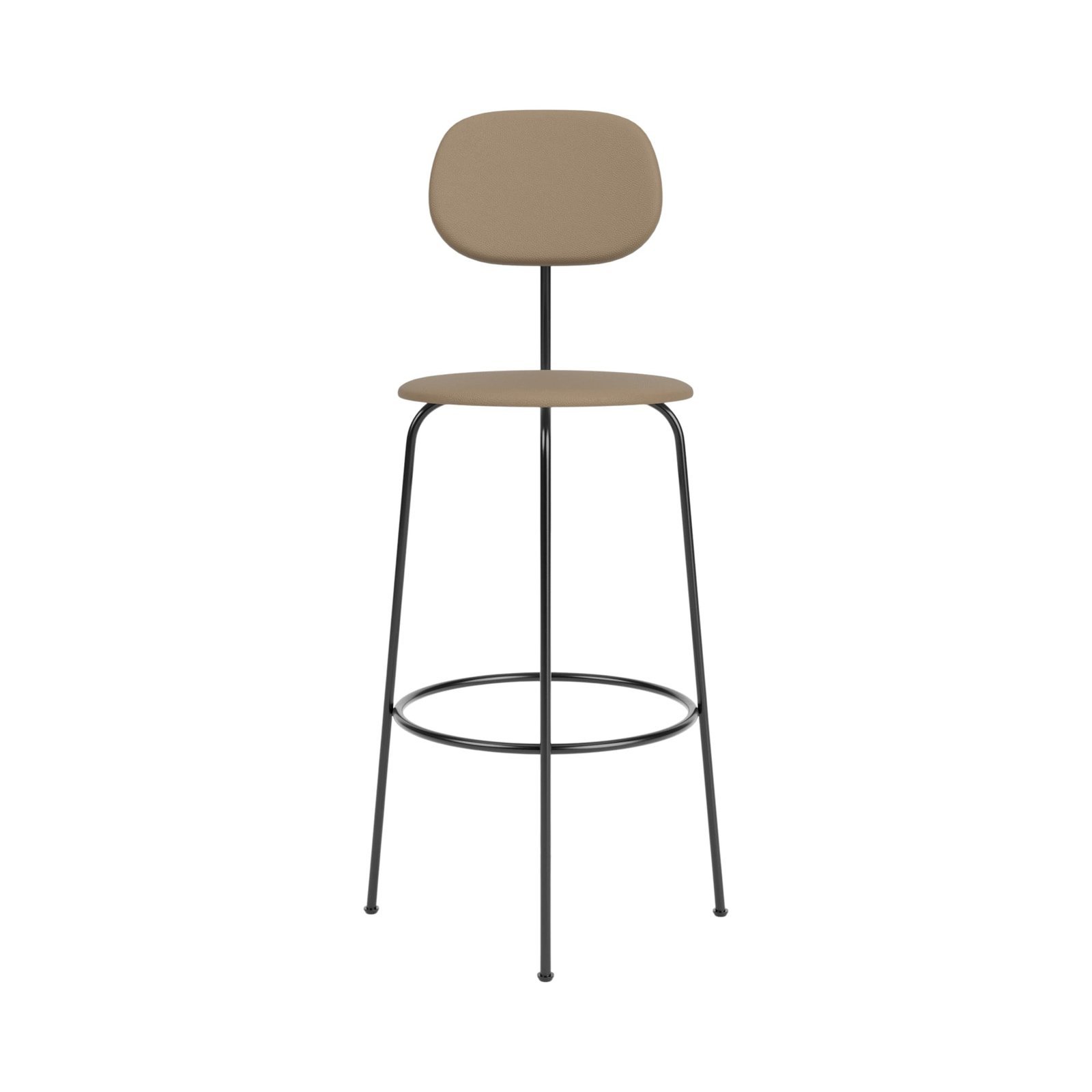 Afteroom Bar Chair Plus, Metal Base, Leather
