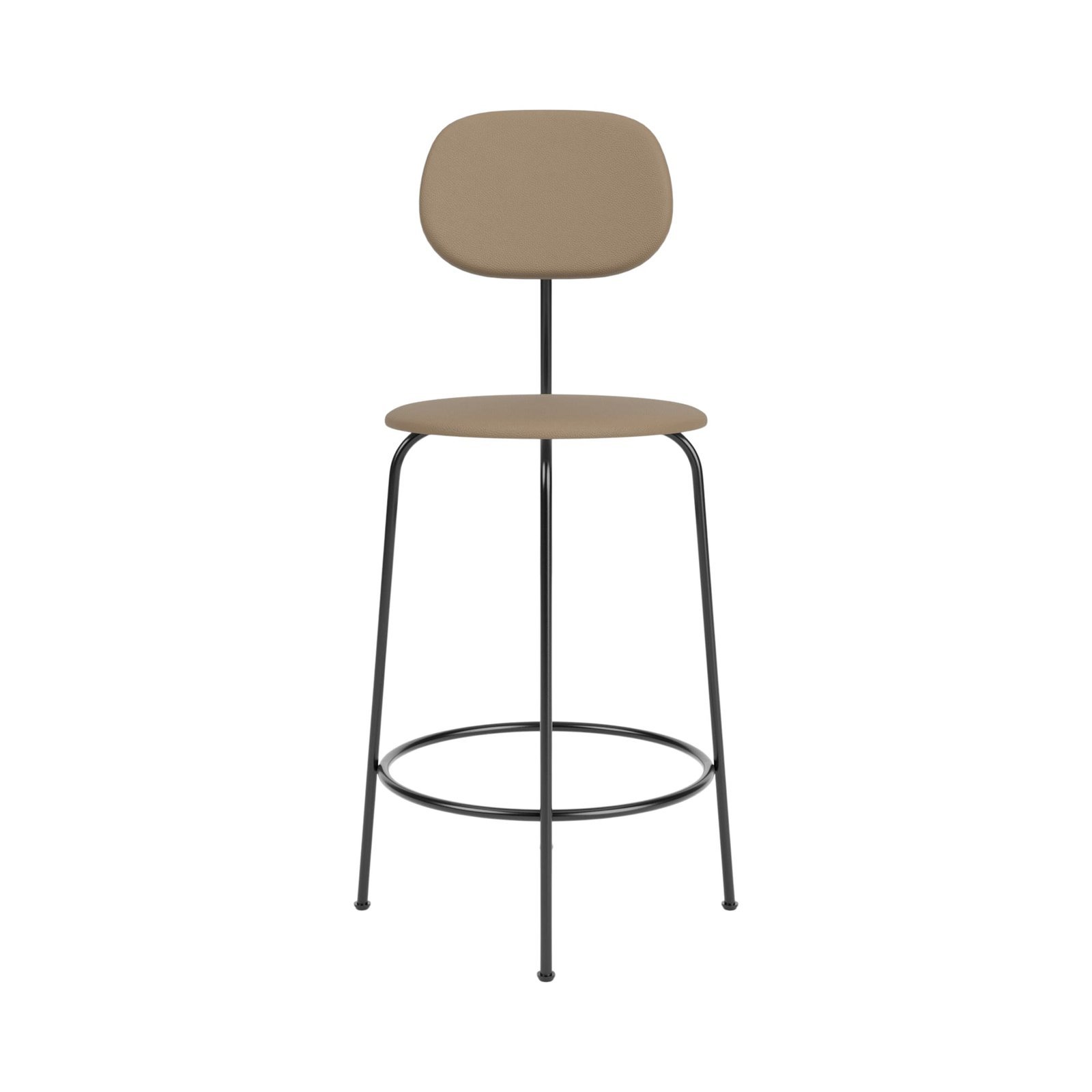 Afteroom Counter Chair Plus, Metal Base, Leather