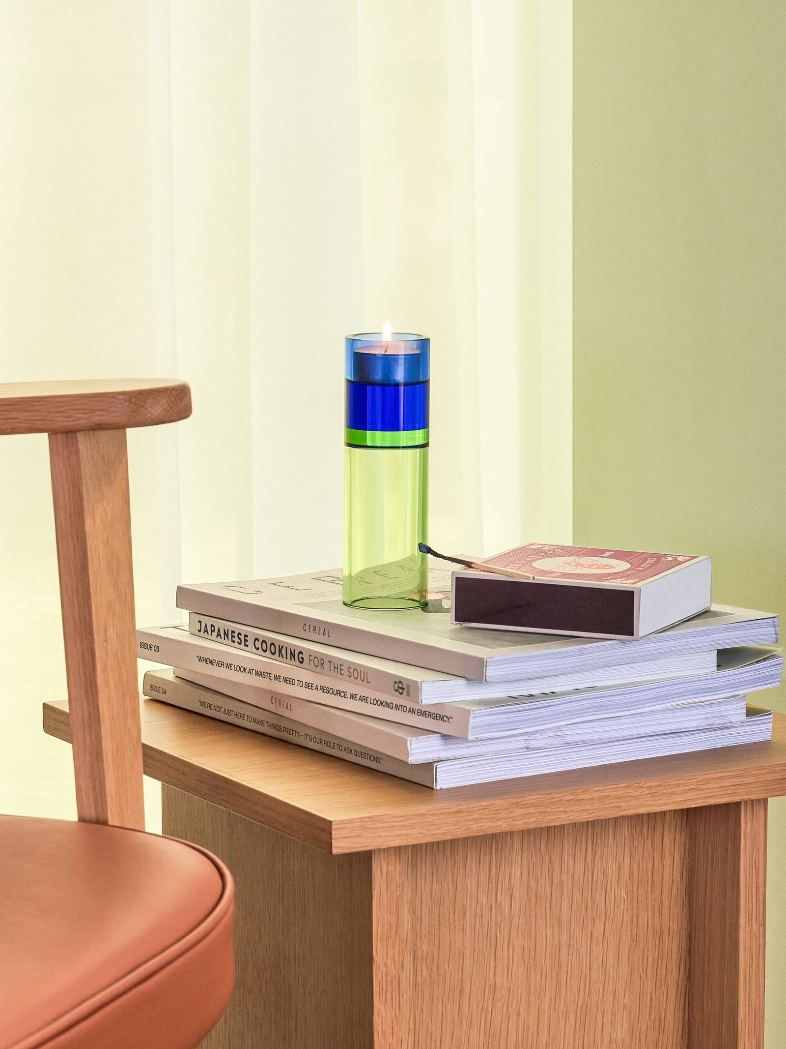 Astro Fyrfadsstage Grøn/Blå