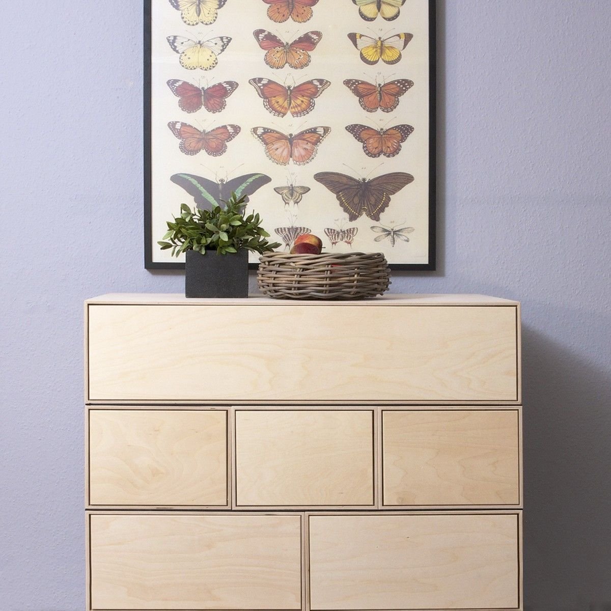 Brick box BIRK skuffesektion 90x22x45 cm