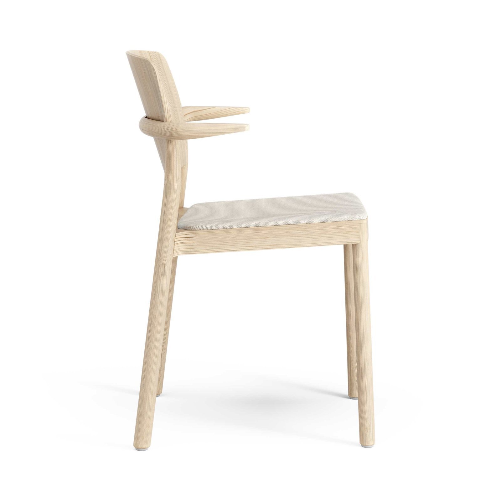 Grace stapelbar karmstol med klädd sits