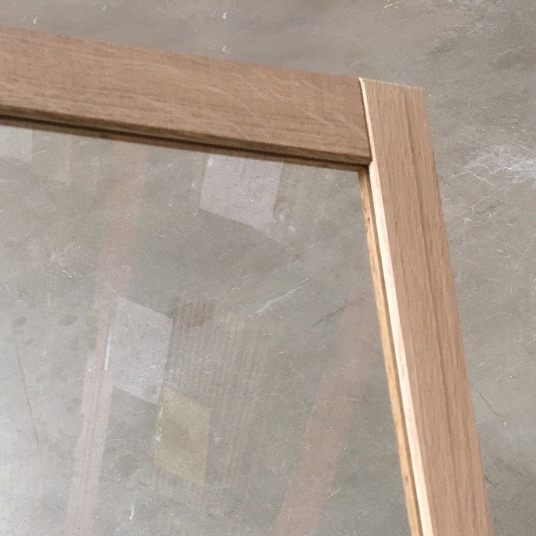 KUBIK glaslåge (ramme i eg) - stor