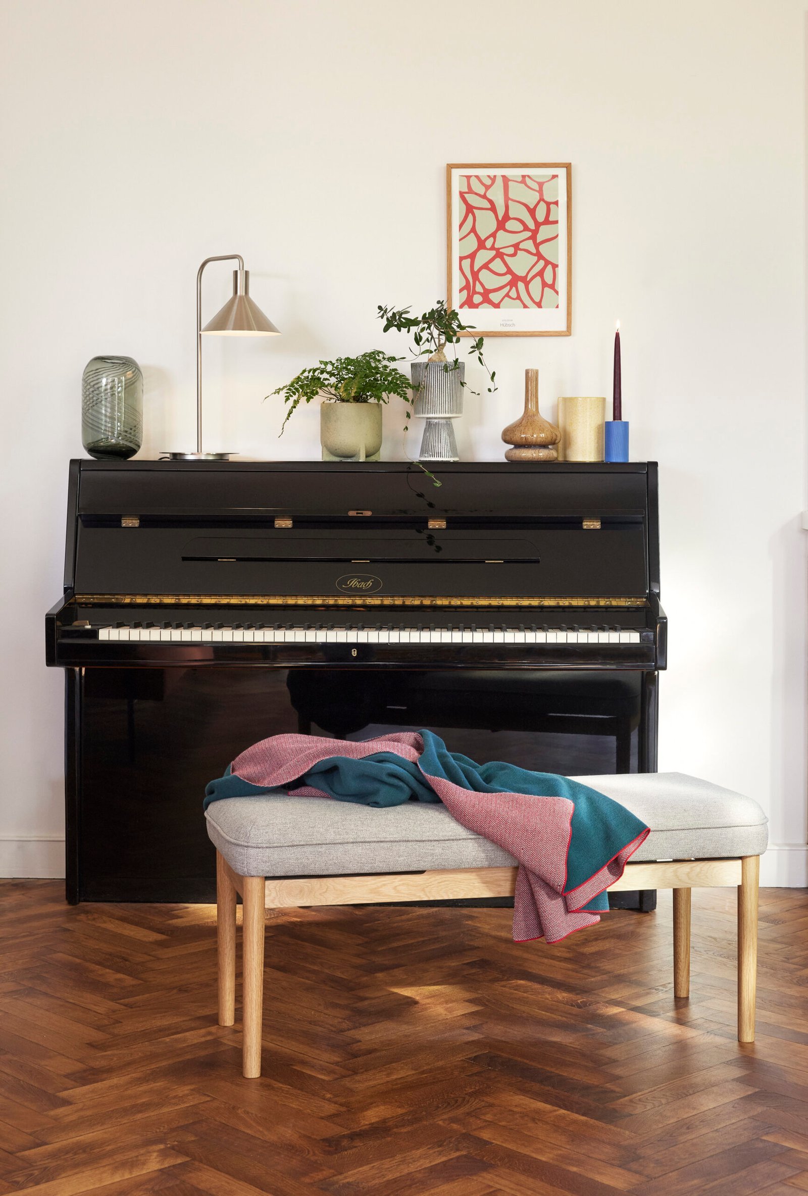 Cuddle Plaid  Petrol/Burgundy