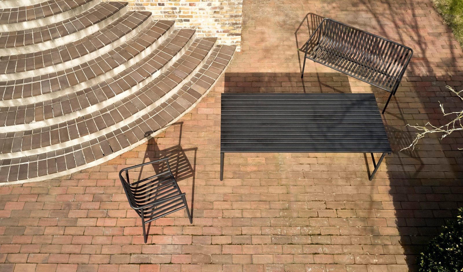 Villa Outdoor Bænk  Sort