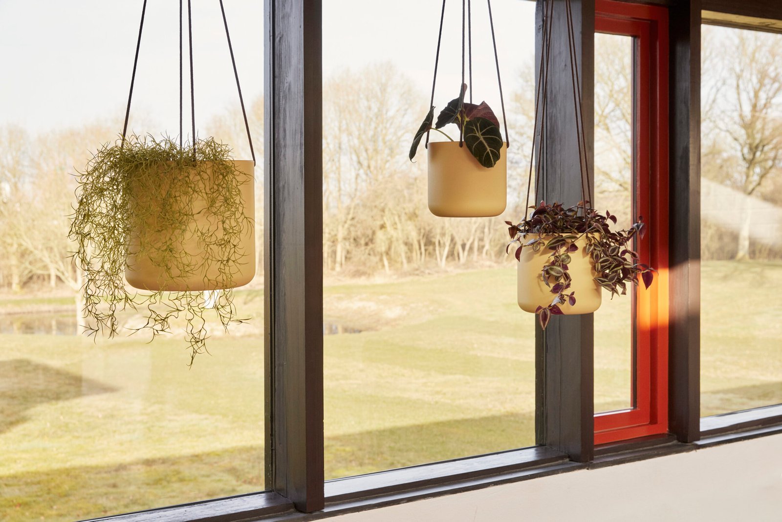 Bloom Hængepotte Large Khaki (sæt af 3)