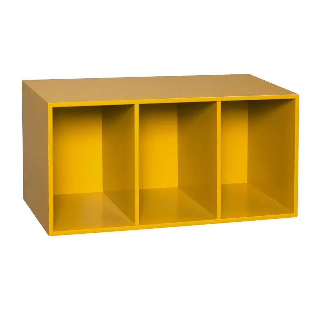 KUBIK Color (halv) reolkasse 3 rum - 70x35 cm