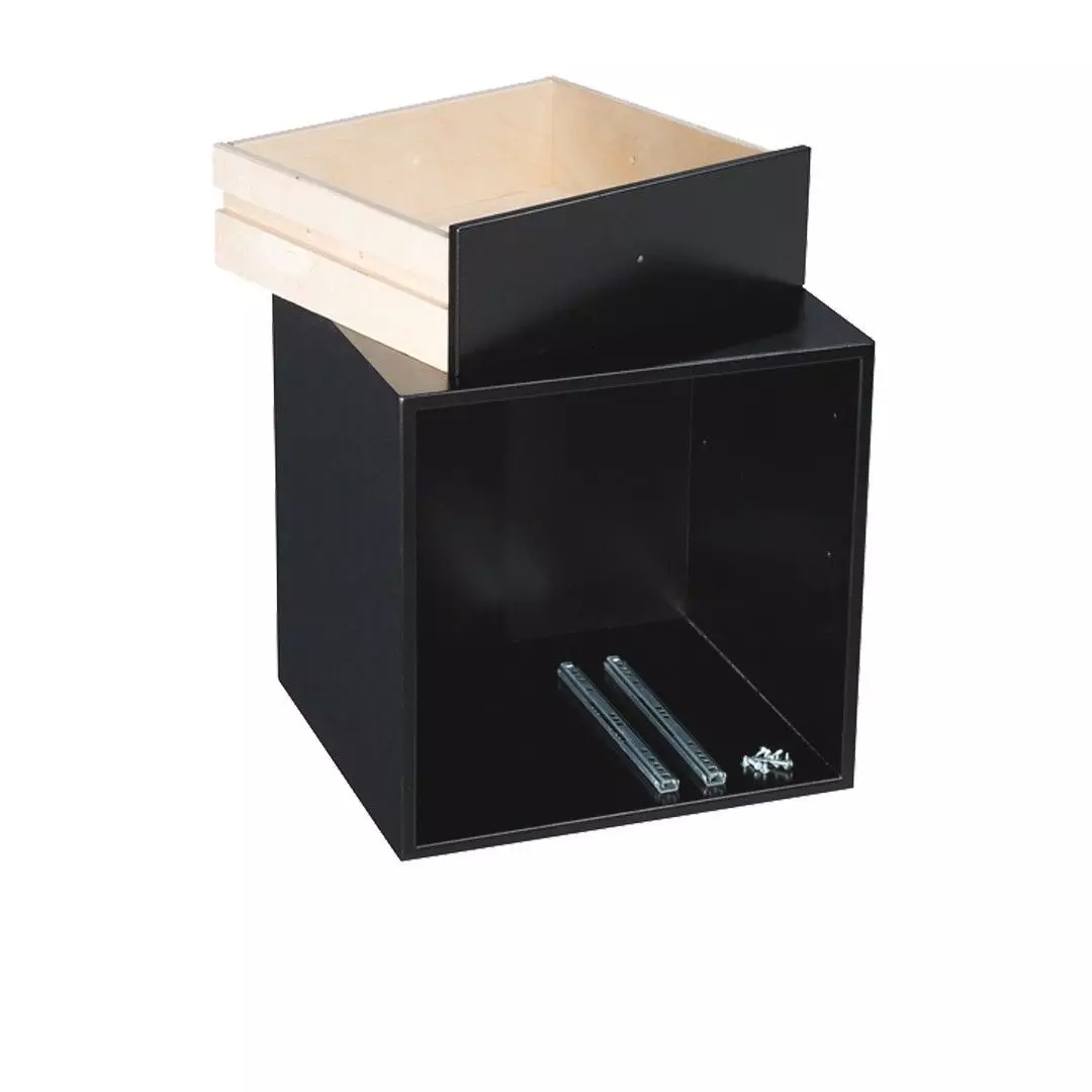 KUBIK Color (kvart) reolkasse med 1 skuffe - 35x35 cm.