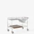 Chrome / Lacquered walnut tray