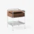 Chrome / Lacquered walnut tray