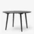 4 legs Solid wood / Black lacquered oak