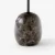 Round Emperador marble base Veneer / Lacquered walnut