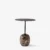 Round Emperador marble base Steel / Warm Black