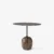 Oval Emperador marble base Steel / Warm Black