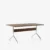 Chrome legs Veneer / Clear lacquered walnut / Edge Lacquered walnut