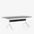 Chrome legs Veneer / Black lacquered oak / Edge Black lacquered oak
